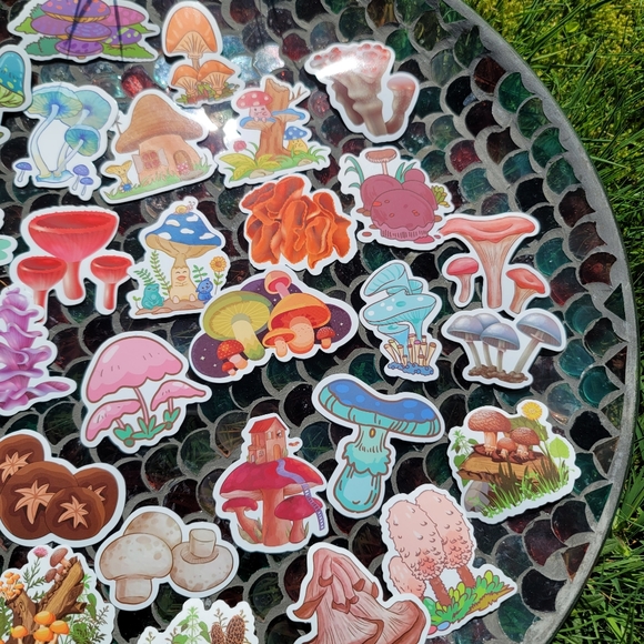 Mushrooms Sticker Pack - 50 Stickers - Picture 2 of 12